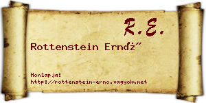 Rottenstein Ernő névjegykártya